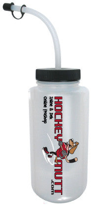 HockeyMutt.com Water Bottle W/ Straw